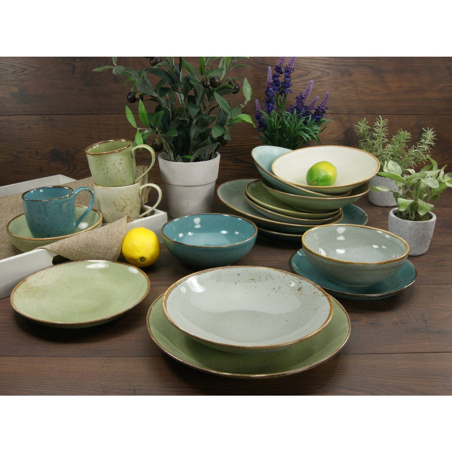 CreaTable 22085 Nature Collection Sojaschale 8 cm, earth (6er Pack)