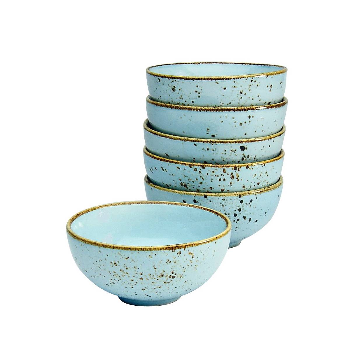 CreaTable 22090 Nature Collection Dipschale 11,5 cm, hellblau (6er Pack)