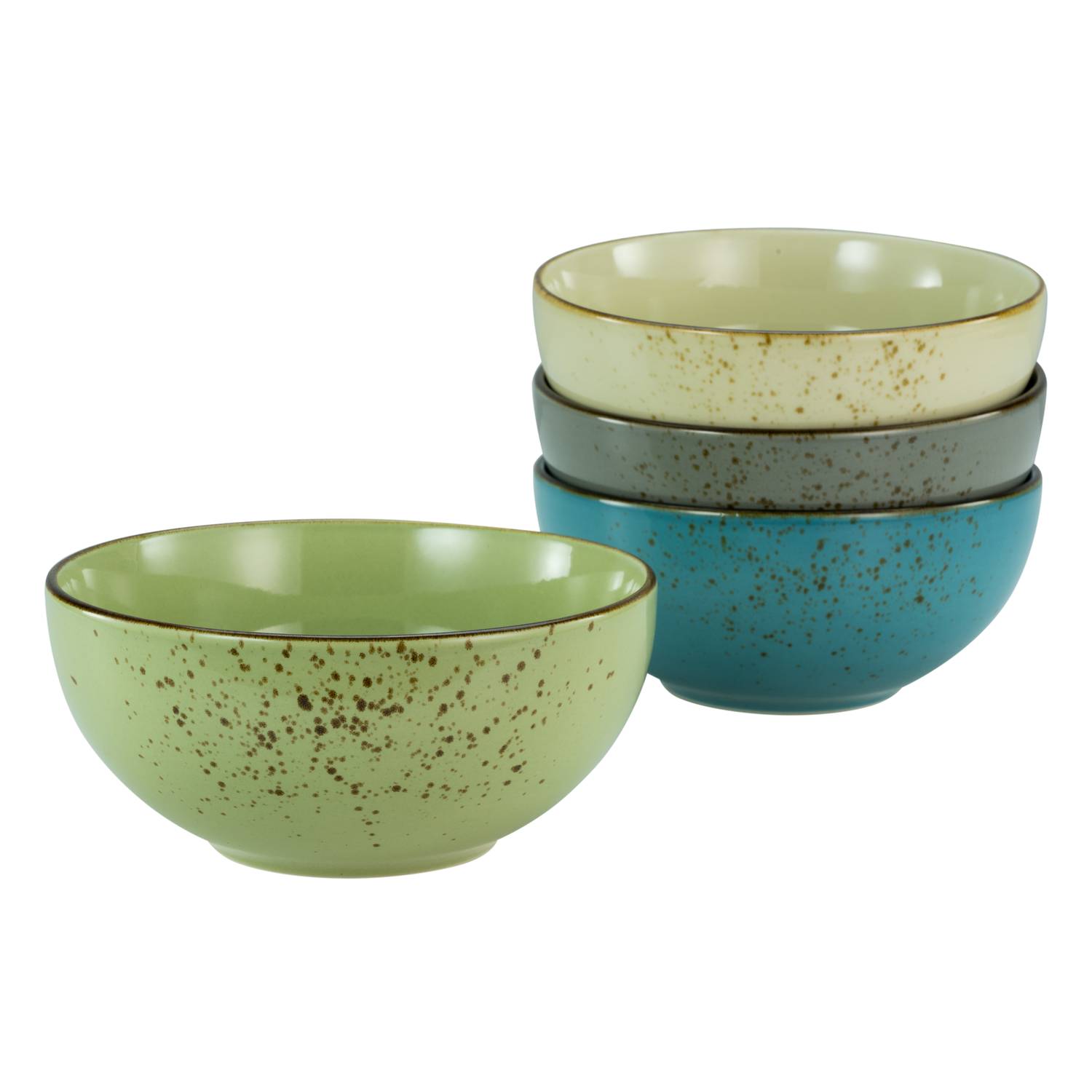 CreaTable 23421 Nature Collection Buddhabowl, Bowl-Set Ø 17,5 cm, mehrfarbig, 4-teilig (1 Set)