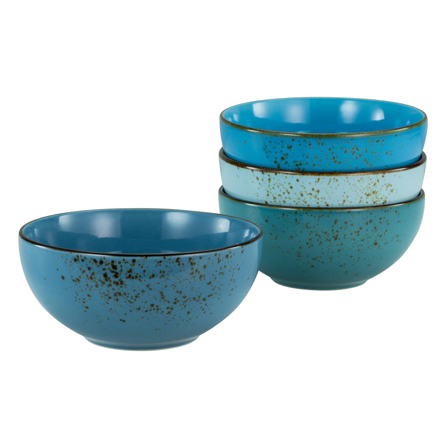 CreaTable 23431 Nature Collection Buddhabowl, Bowl-Set, Ø 17,5 cm, aqua, 4-teilig (4er Pack)