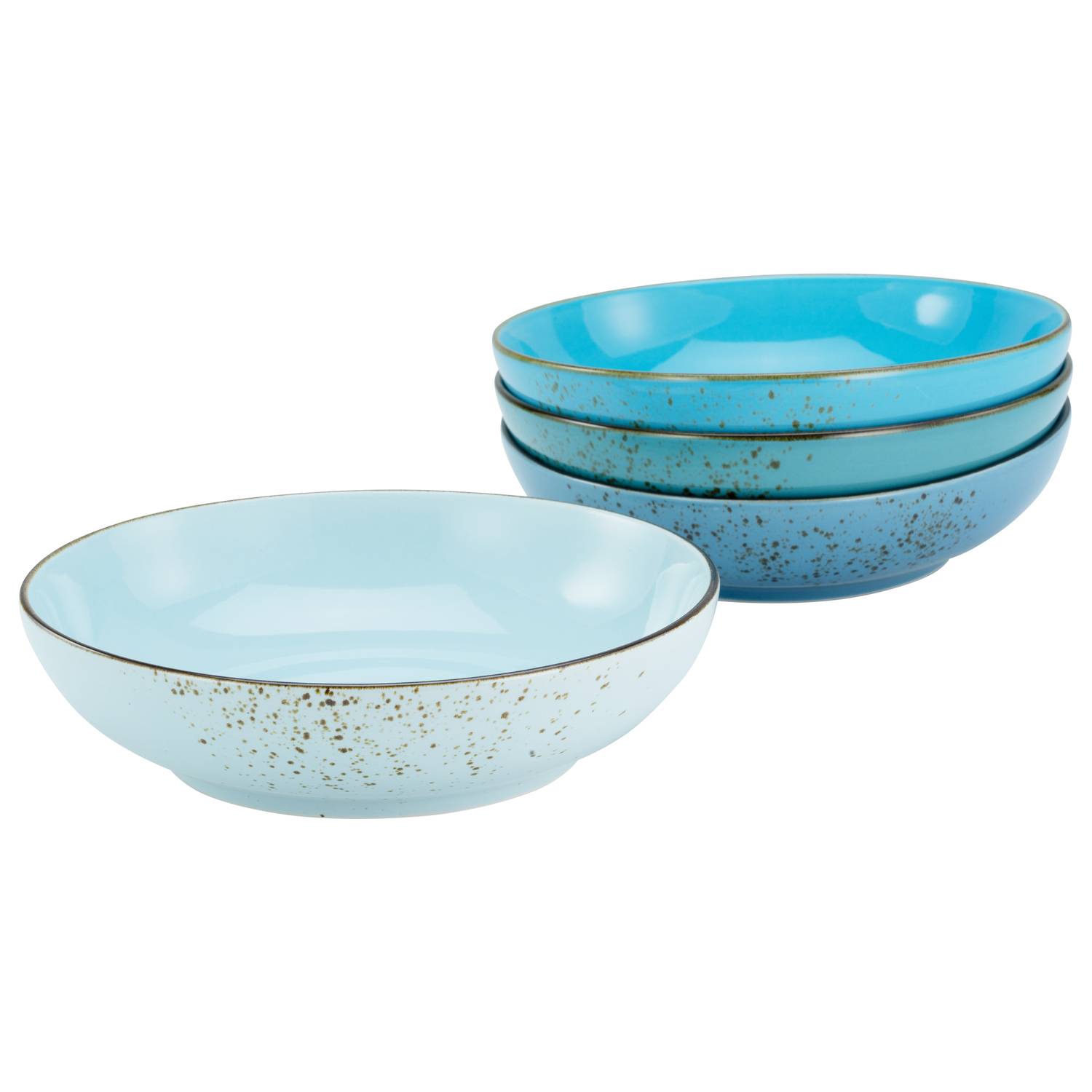 CreaTable 23432 Nature Collection Poke Bowl, Bowl-Set, Ø 22,5 cm, aqua, 4-teilig (1 Set)