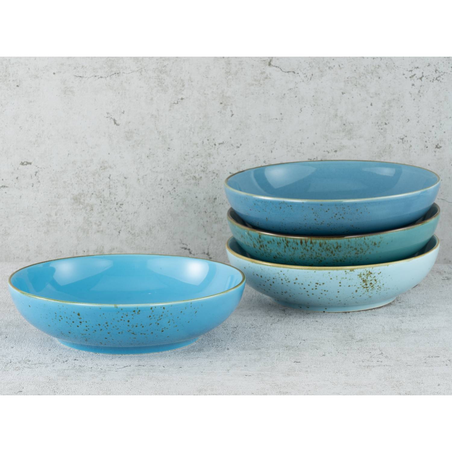 CreaTable 23432 Nature Collection Poke Bowl, Bowl-Set, Ø 22,5 cm, aqua, 4-teilig (1 Set)