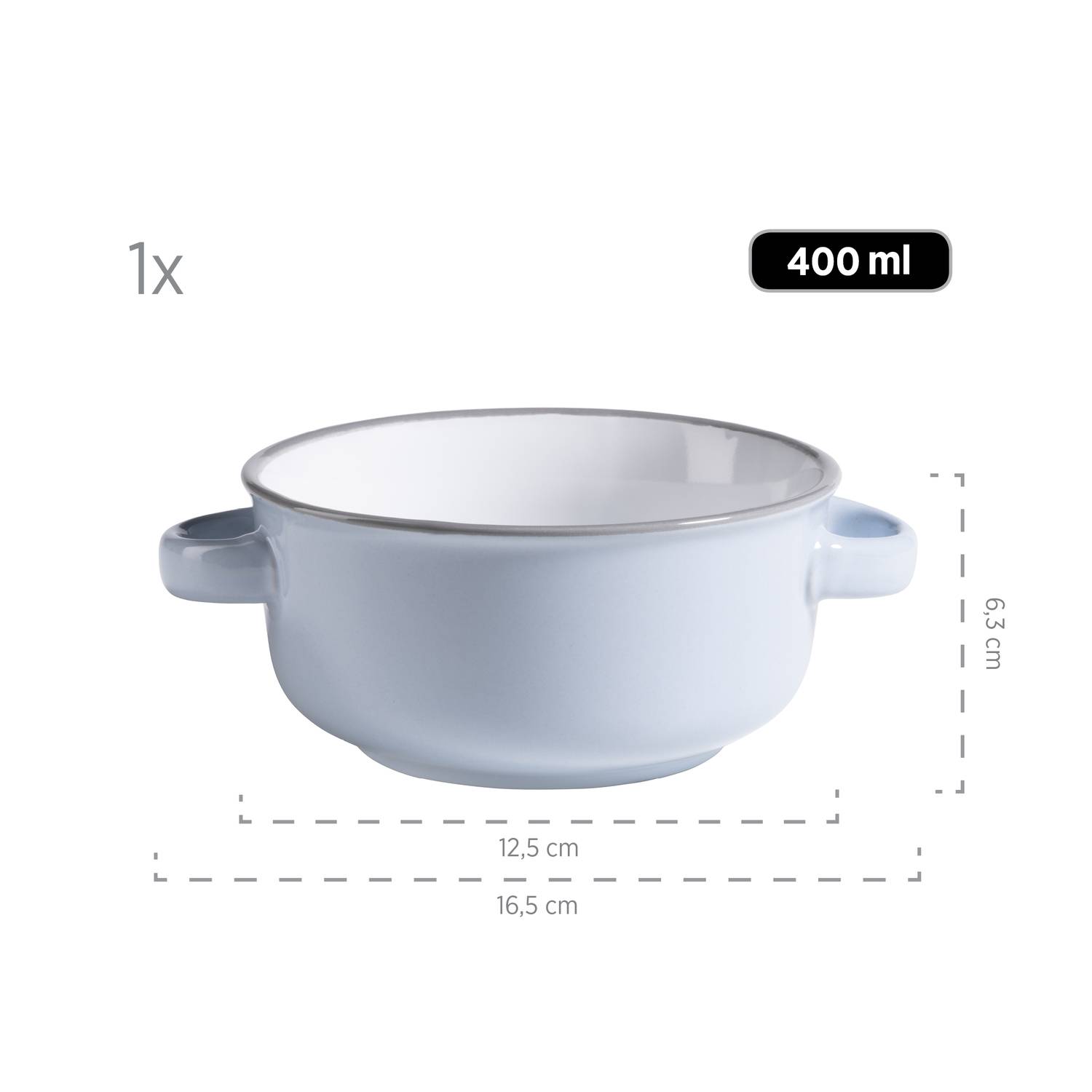 Mäser 931611 Maila Suppentassen-Set, Ø 12,5 cm, 400 ml, mehrfarbig, 4-teilig (1 Set)