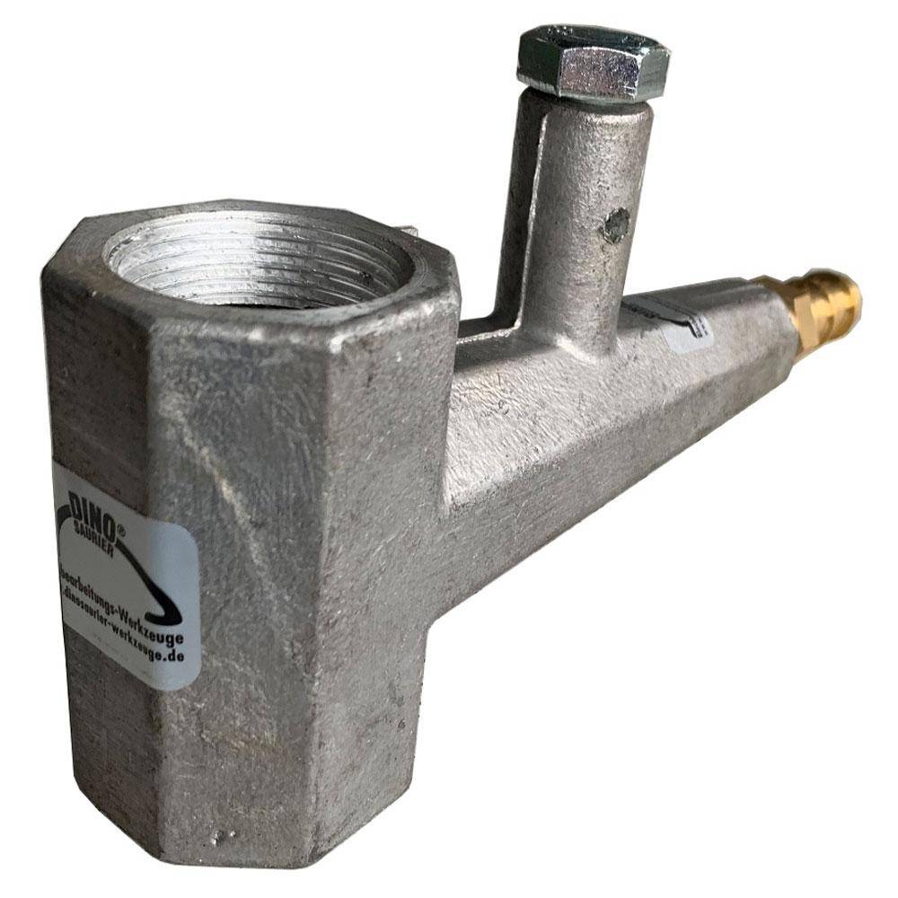 Strahlmitteldosierventil für Strahlkabinen - massive Ausführung aus Guss - inkl Ablassschraube, Luftzustellschraube und Druckluft-Anschluß-Nippel