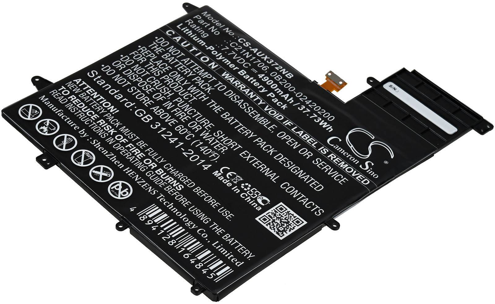Powery Akku für Laptop Asus UX370UA-EA371T, 7,7V, Li-Polymer