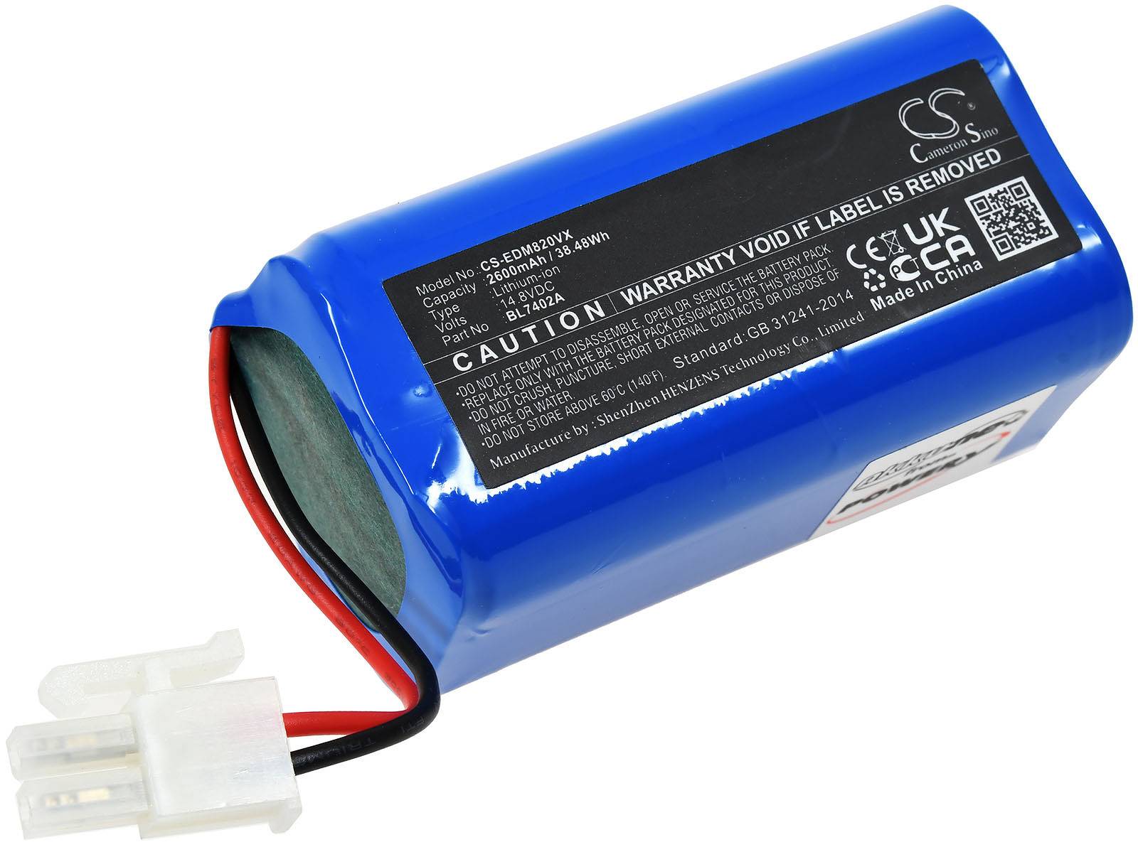 Powery Akku für Saugroboter Ecovacs Deebot M82, 14,8V, Li-Ion