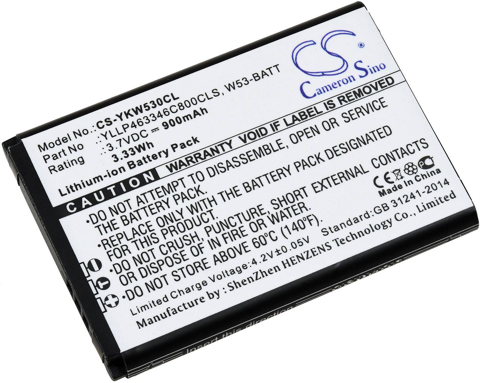 Powery Akku kompatibel mit Yealink Typ YLLP523446C1010CTM, 3,7V, Li-Ion