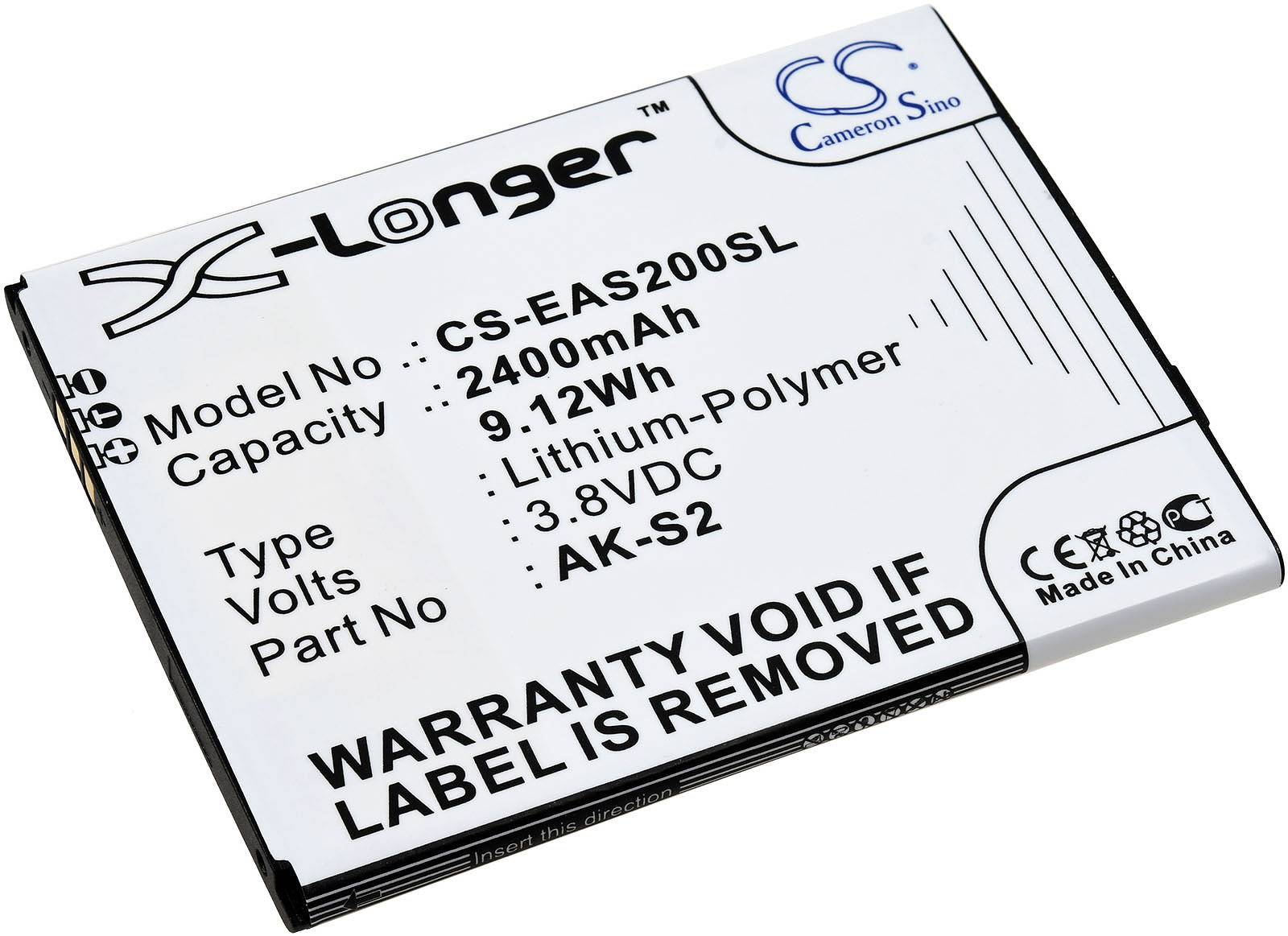 Powery Akku passend für Handy, Smartphone Emporia Smart 2, Typ AK-S2, 3,8V, Li-Polymer