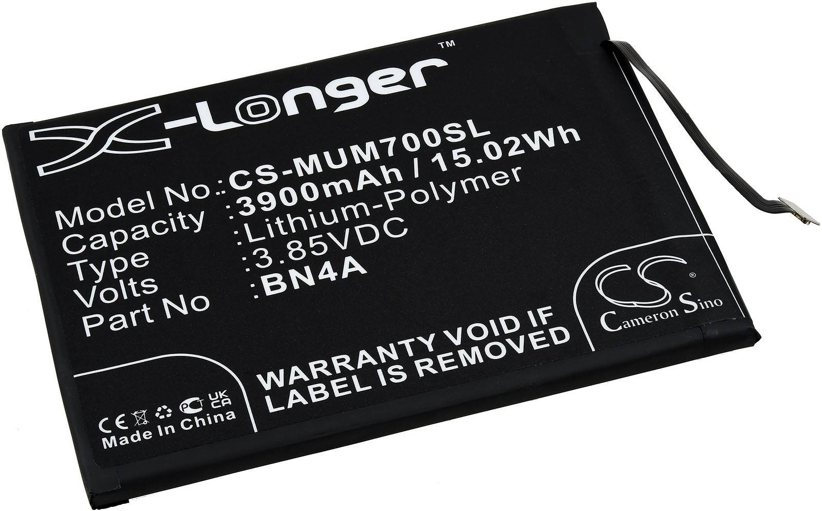 Powery Akku passend für Handy, Smartphone Xiaomi Redmi Note 7, M1901F7G, Typ BN4A, 3,85V, Li-Polymer