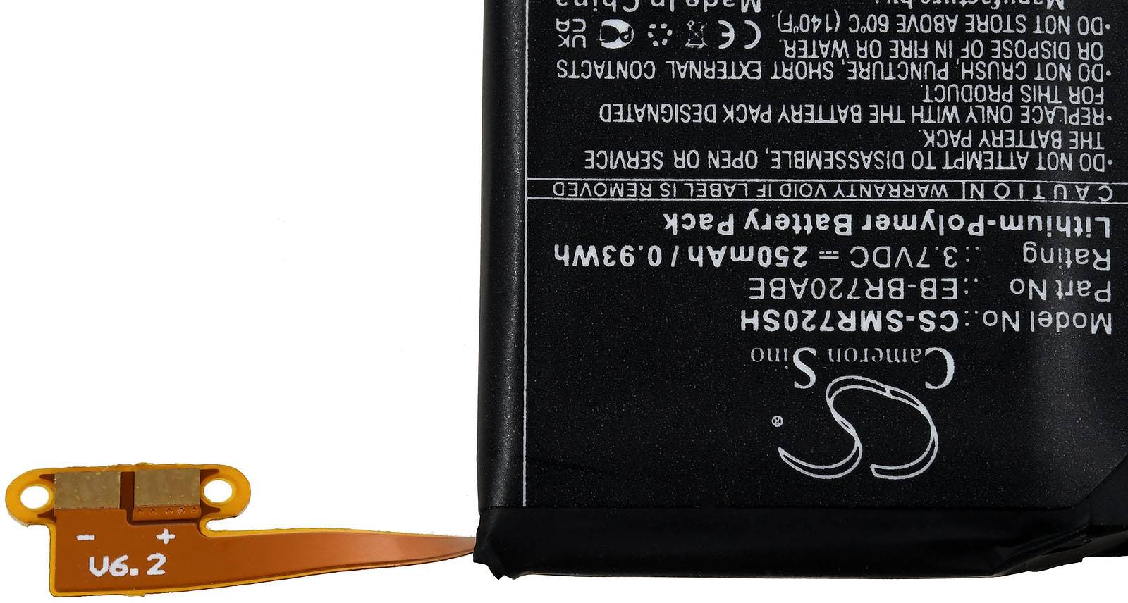 Powery Akku passend für SmartWatch Samsung Gear S2 Classic, SMR-720, Typ EB-BR720ABE, 3,7V, Li-Polymer