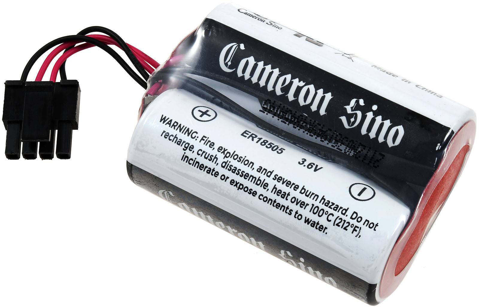 Powery Lithiumbatterie-Pack kompatibel mit Visonic Typ 2XER18505M, 3,6V, Lithium-Thionylchlorid