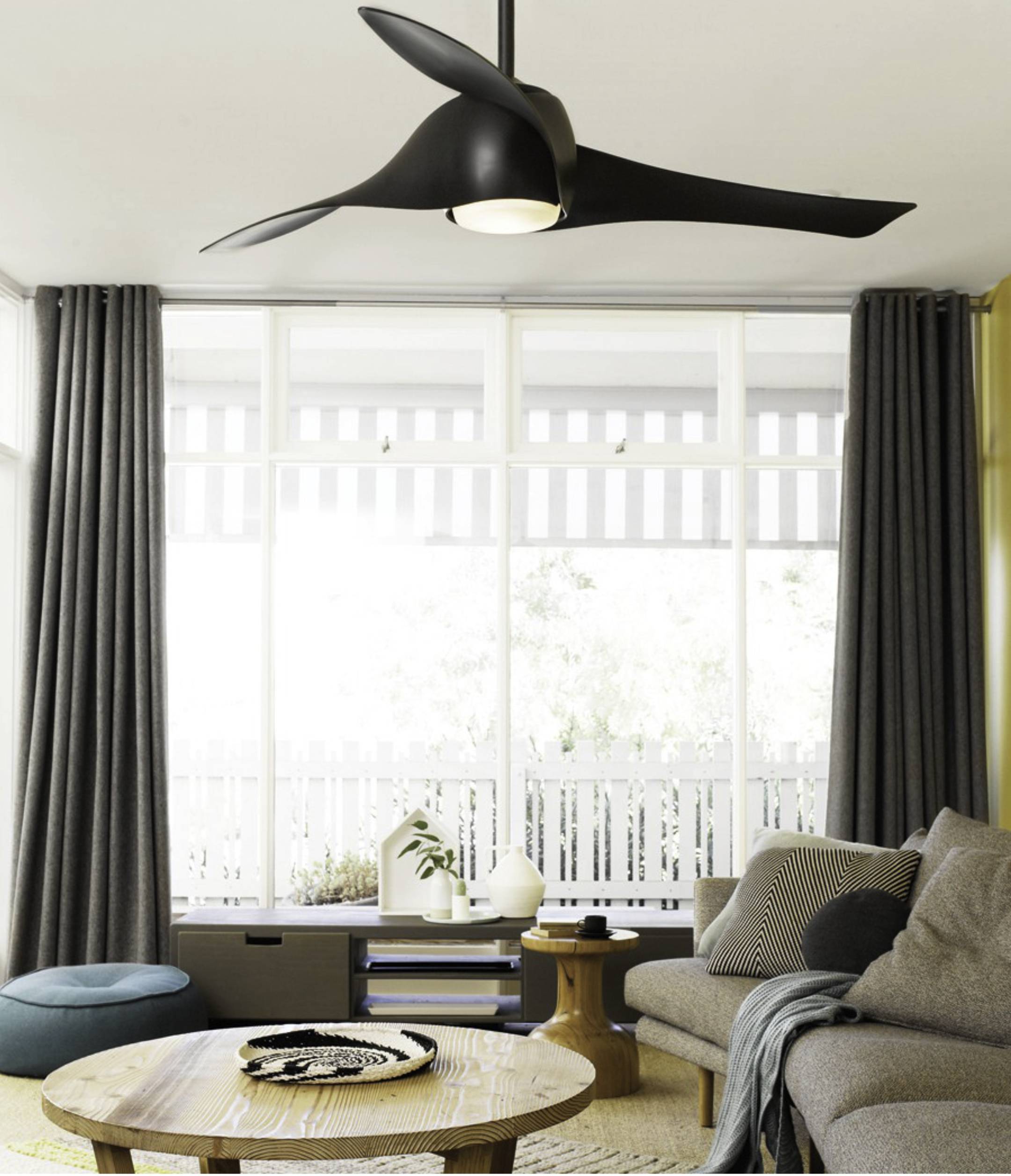 Deckenventilator Artemis Schwarz mit Licht & Fernbedienung