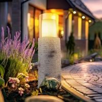 LED Solarleuchte Außenleuchte Solarlampe Gartenleuchte Tischleuchte Terrassenlampe, Holzoptik weiß Kunststoff Glas, Akku inkl. 6-8h, 1200K, H 43,5 LED Solarleuchte Außenleuchte Solarlampe Gartenleuchte Tischleuchte Terrassenlampe, Holzoptik weiß Kunststoff Glas, Akku inkl. 6-8h, 1200K, H 43,5