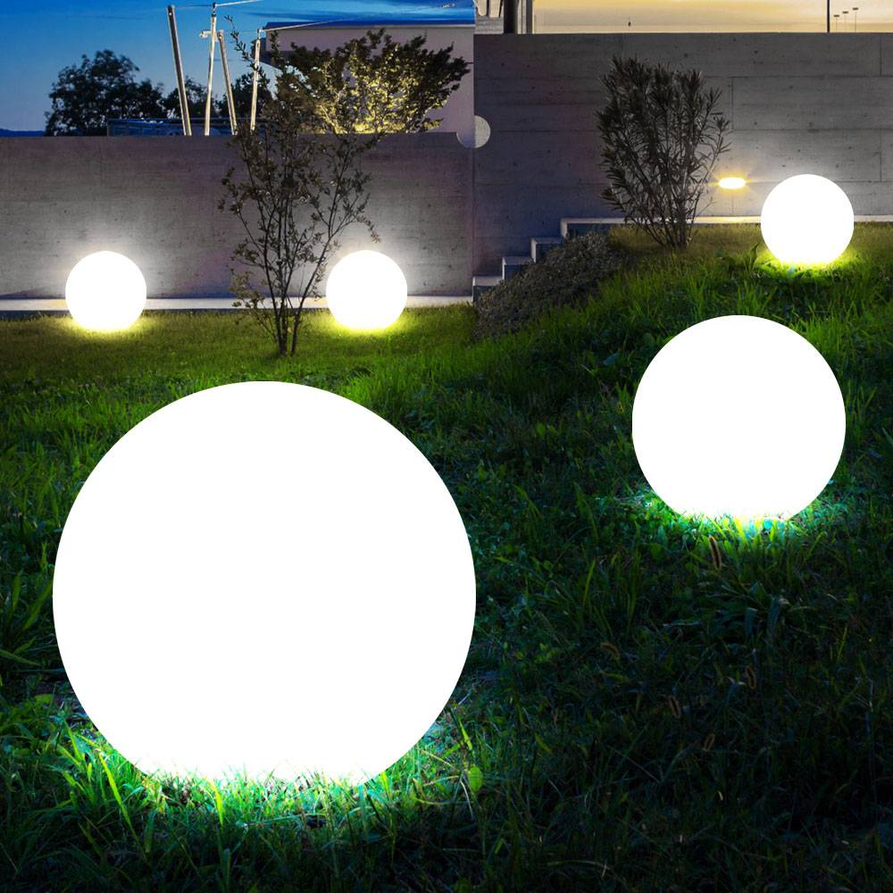 Solarleuchte Kugel Garten Kugelleuchte Solar LED Gartendeko Solarkugel für Außen 25 cm, Leuchtdauer ca. 6-8 Stunden, H 65 cm, 7er Set