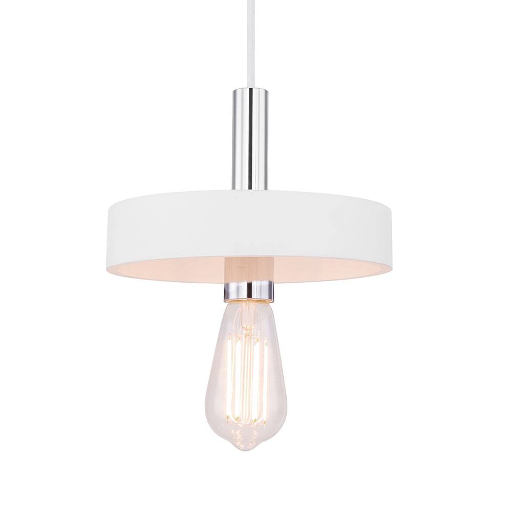 Decken Pendel Hänge Lampe Leuchte Metall Gips Weiß Beleuchtung Wohn Ess Zimmer