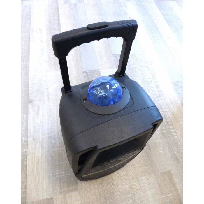 INOVALLEY KA116BOWL - 450W Bluetooth-Lichtlautsprecher - Karaoke-Funktion - Mehrfarbige LED-Kaleidoskopkugel - USB-Anschluss