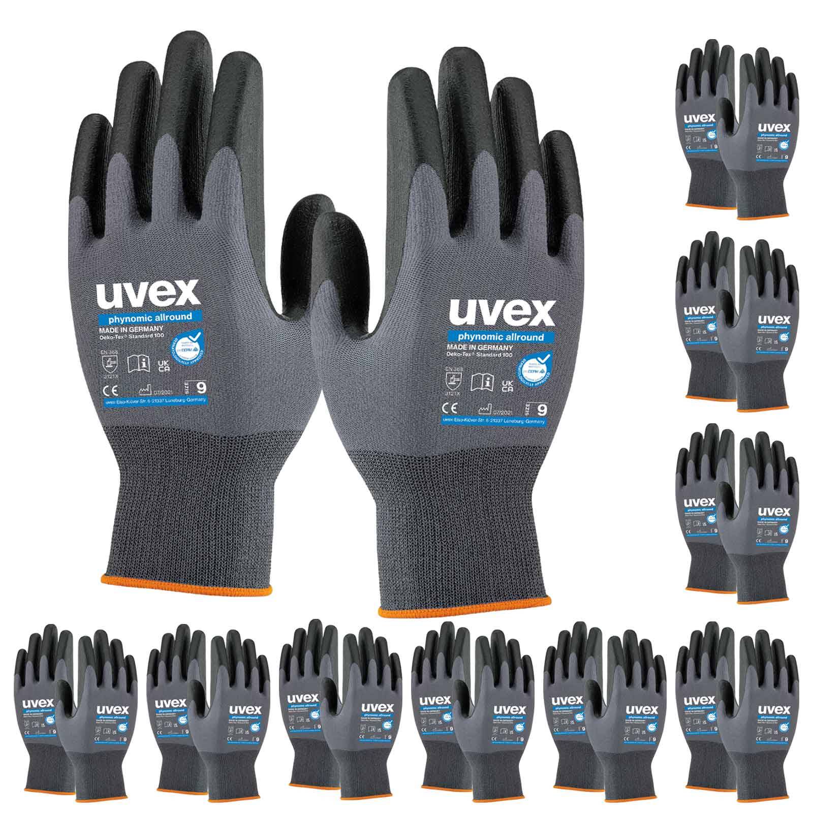 uvex Schutzhandschuhe phynomic allround 60049 10 Paar - Größe:9