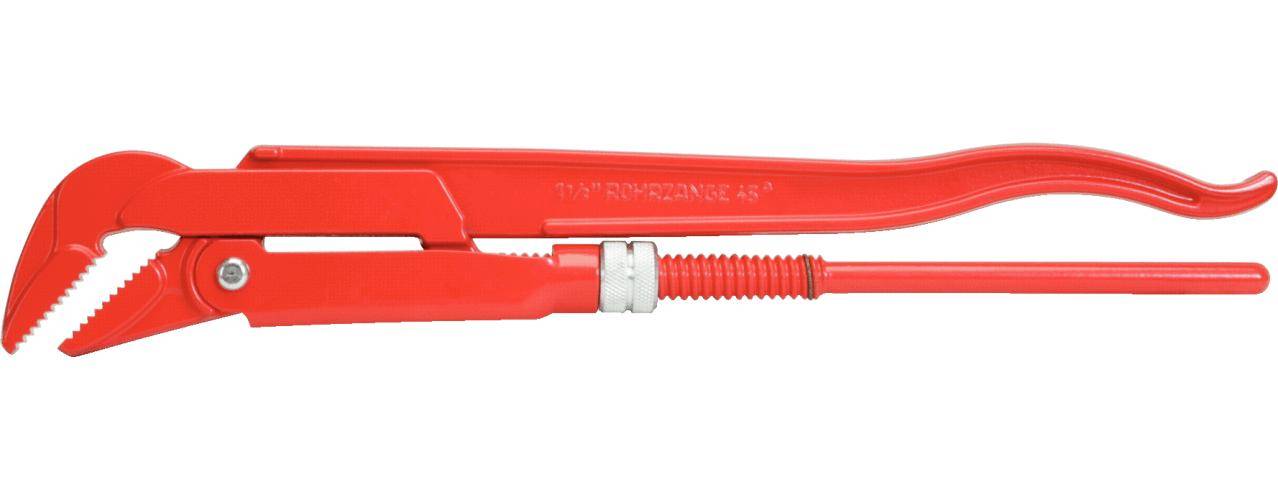 KS TOOLS Eckrohrzange, 45 gewinkelt, 1"