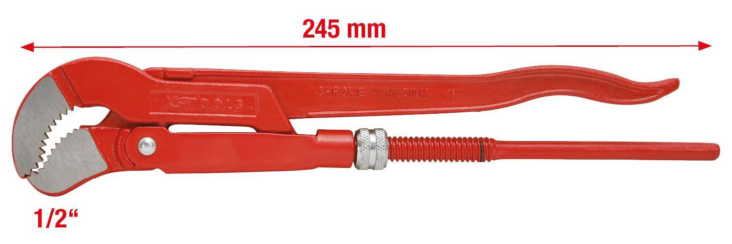 KS TOOLS 45 gewinkelte Eckrohrzange, 1/2"