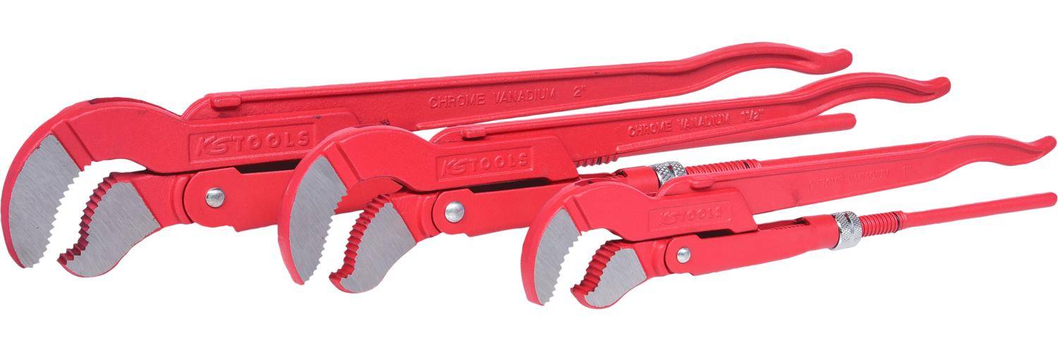 KS TOOLS Eckrohrzangen-Satz, 3-tlg