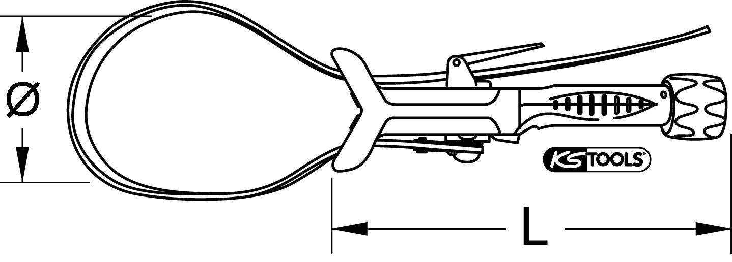 KS TOOLS Gurtrohrzange, 160mm