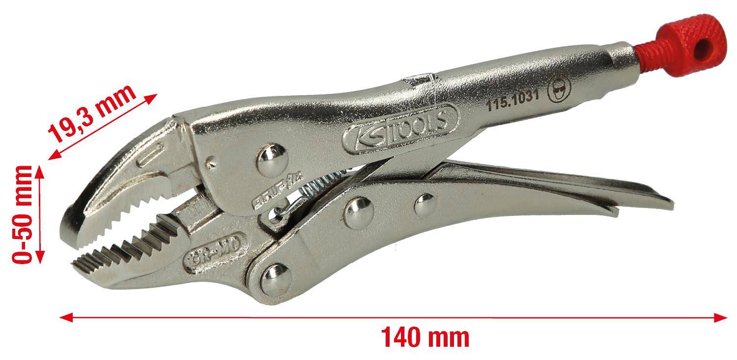 KS TOOLS Gripzange, 50mm, 140mm