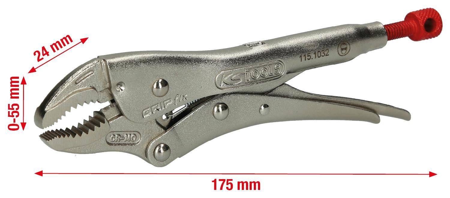KS TOOLS Gripzange, 55mm, 175mm