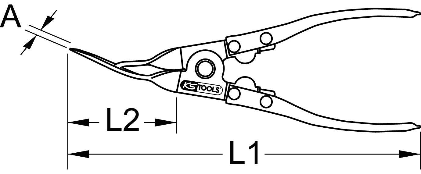 KS TOOLS Trverkleidungs-Lsezange, 240mm