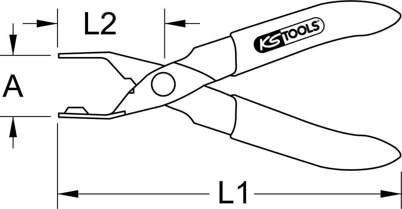 KS TOOLS Kraftstoffleitungszange, Opel (115.1093)