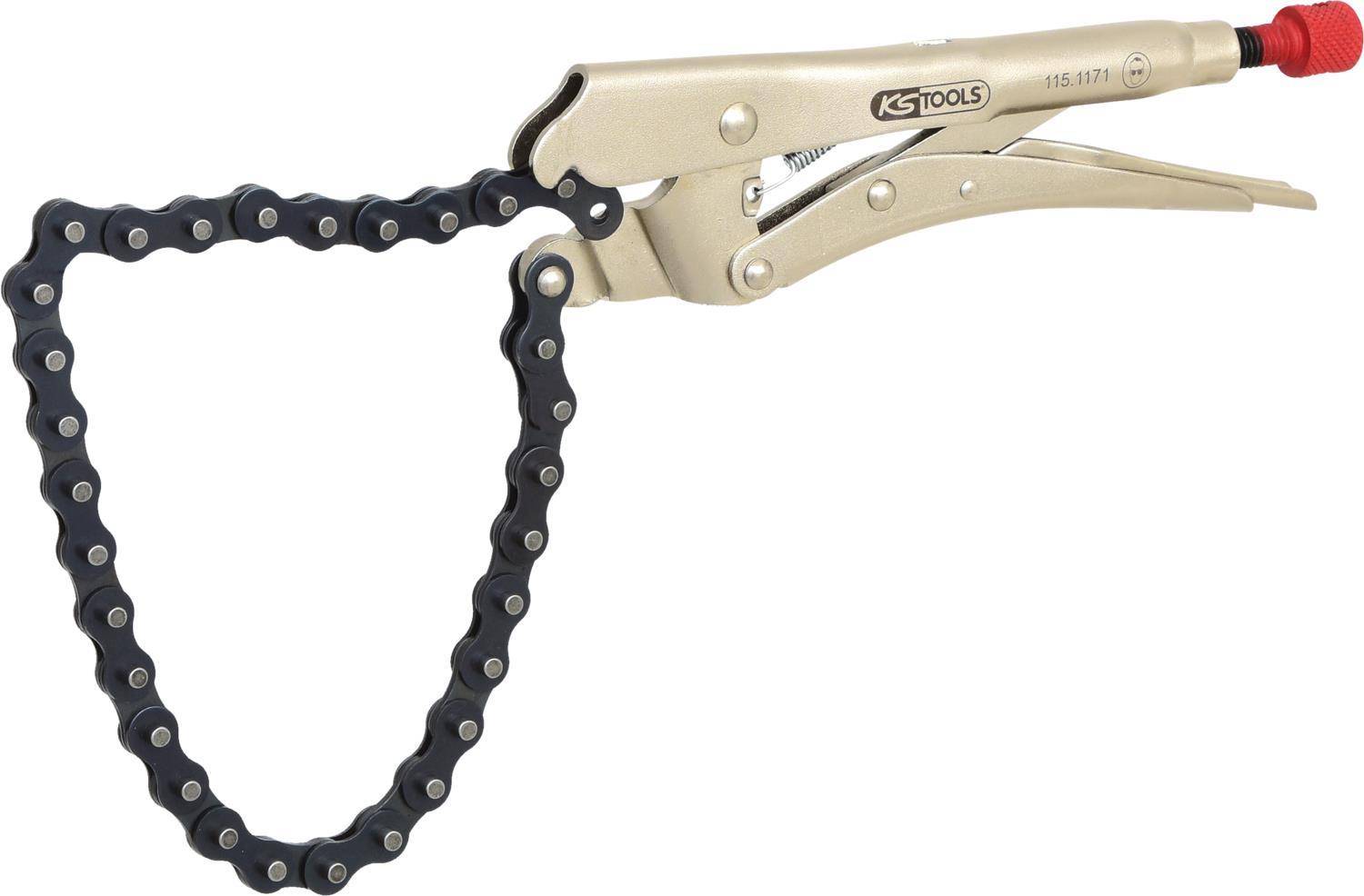 KS TOOLS Werkzeuge-Maschinen GmbH Ketten-Gripzange, 220mm (115.1171)