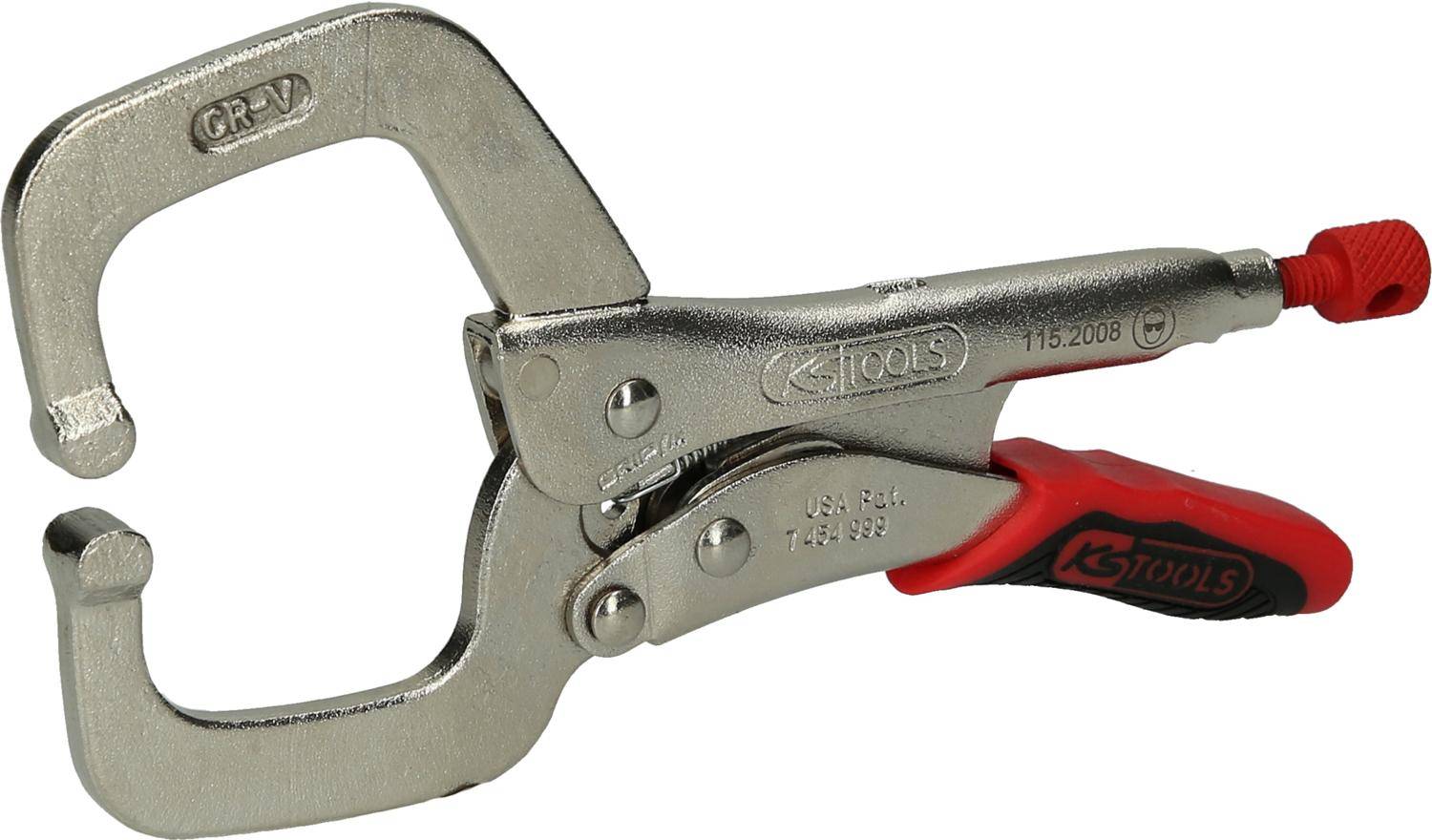 KS TOOLS Schwei-Klammer-Gripzange mit Easy-Release, 165mm