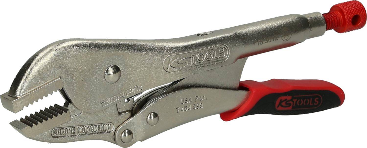 KS TOOLS Gripzange mit Easy-Release, gerade Backen,50mm,L=250mm