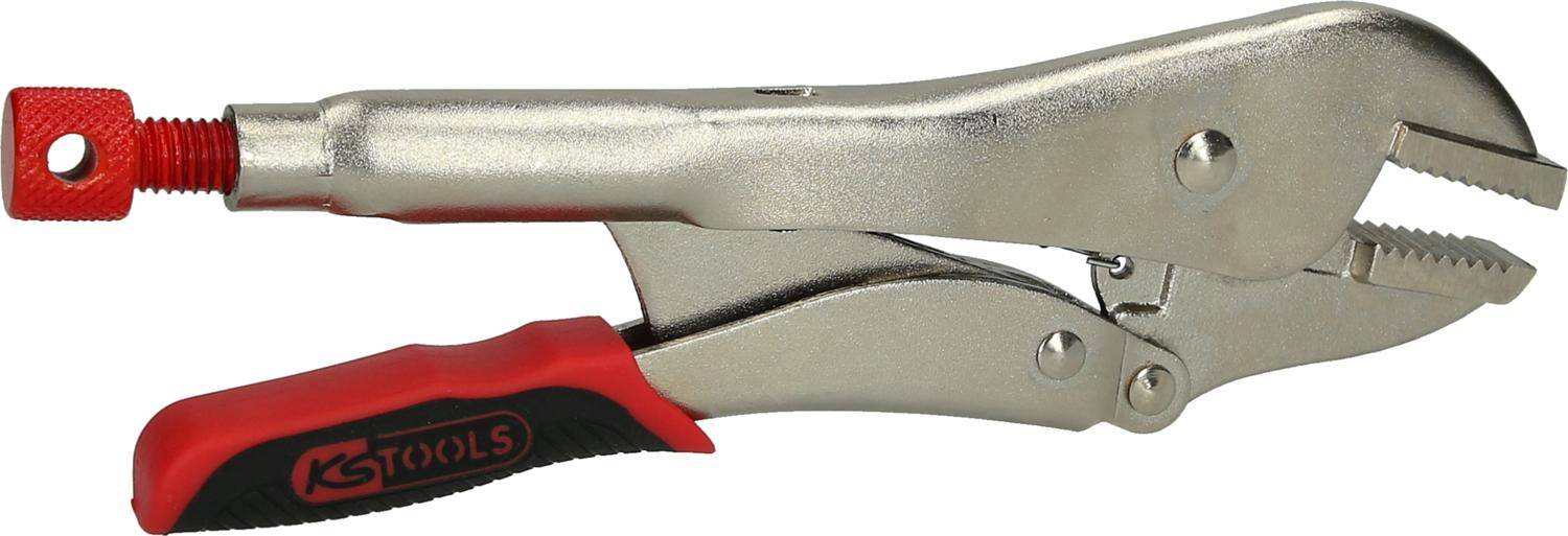 KS TOOLS Gripzange mit Easy-Release, gerade Backen,50mm,L=250mm