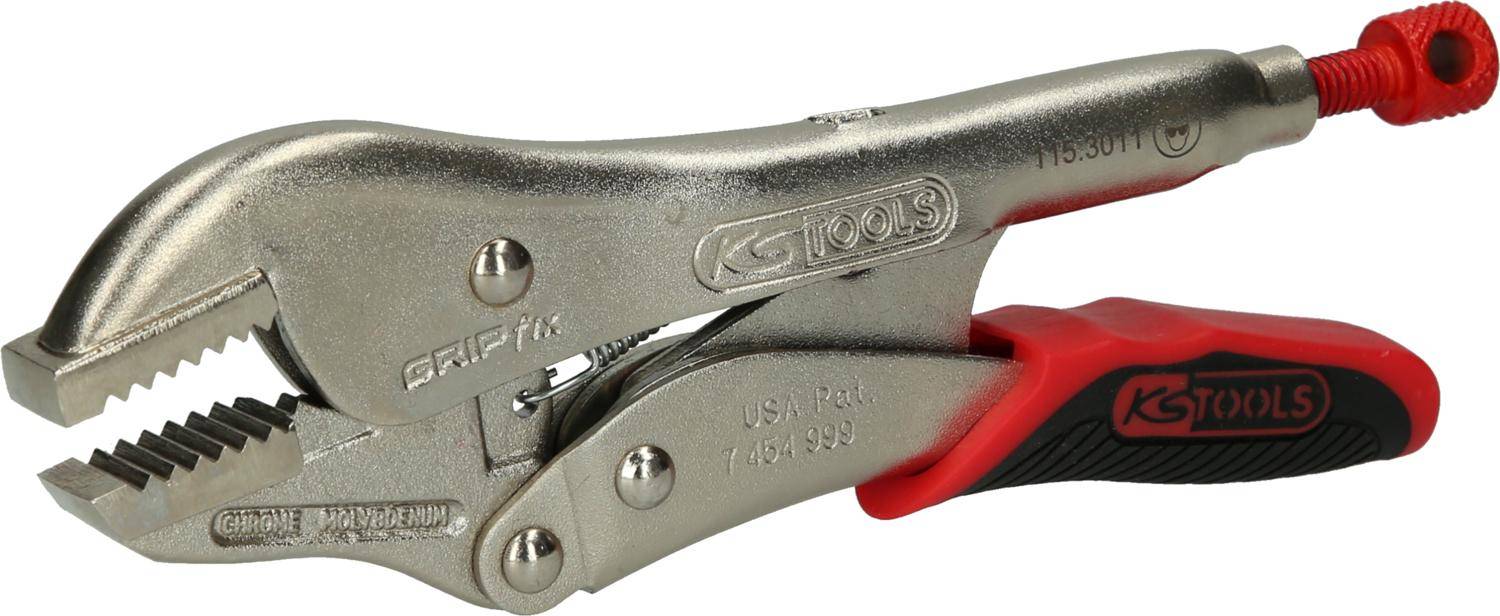 KS TOOLS Gripzange mit Easy-Release, gerade Backen,40mm,L=175mm