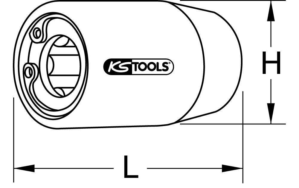 KS TOOLS 1/2" Stockschraubendreher, M8