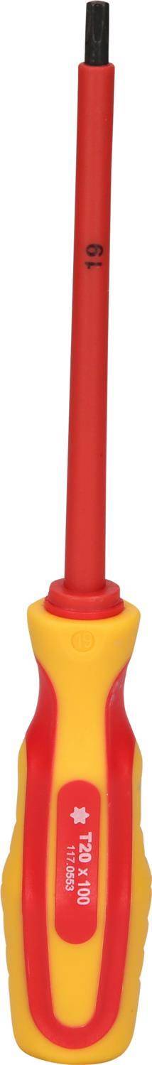 KS TOOLS Isolierter Schraubendreher für Innen-TX-Schrauben, T20 (117.0553)
