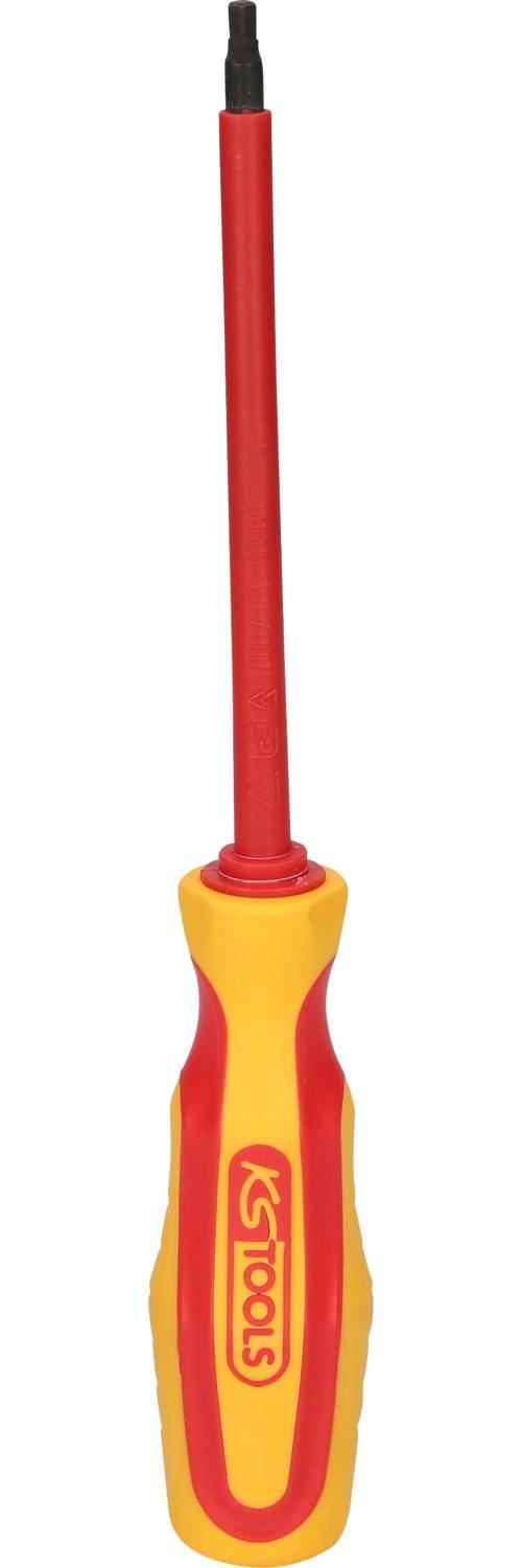 KS TOOLS Innensechskant-Schraubendreher mit Schutzisolierung, 4mm
