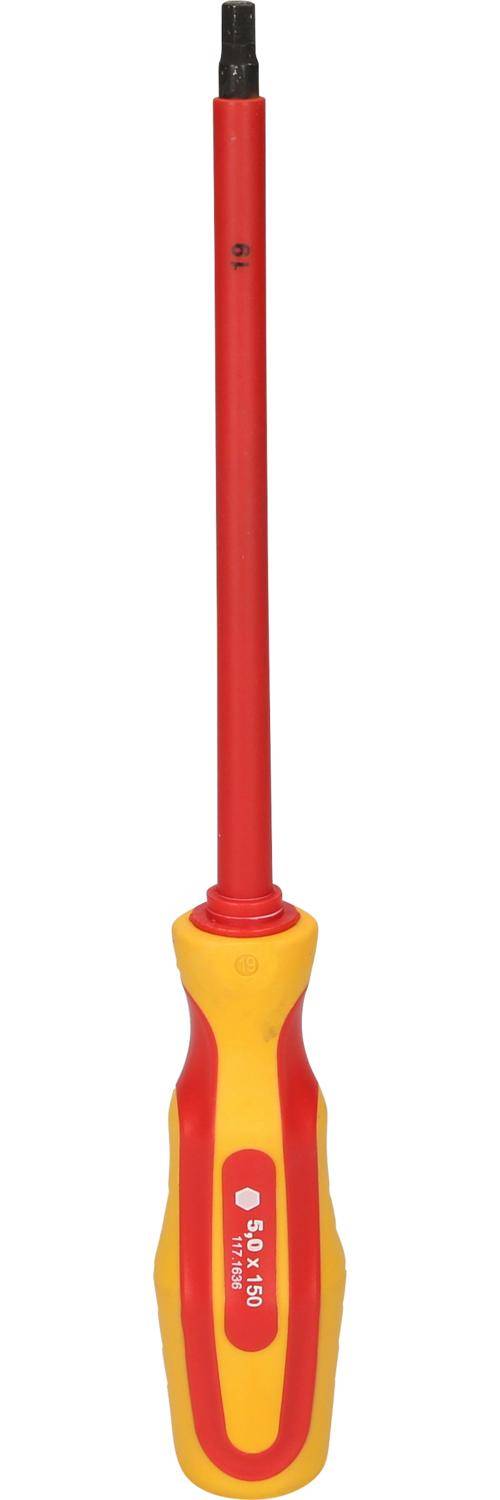 KS TOOLS Innensechskant-Schraubendreher mit Schutzisolierung, 5mm