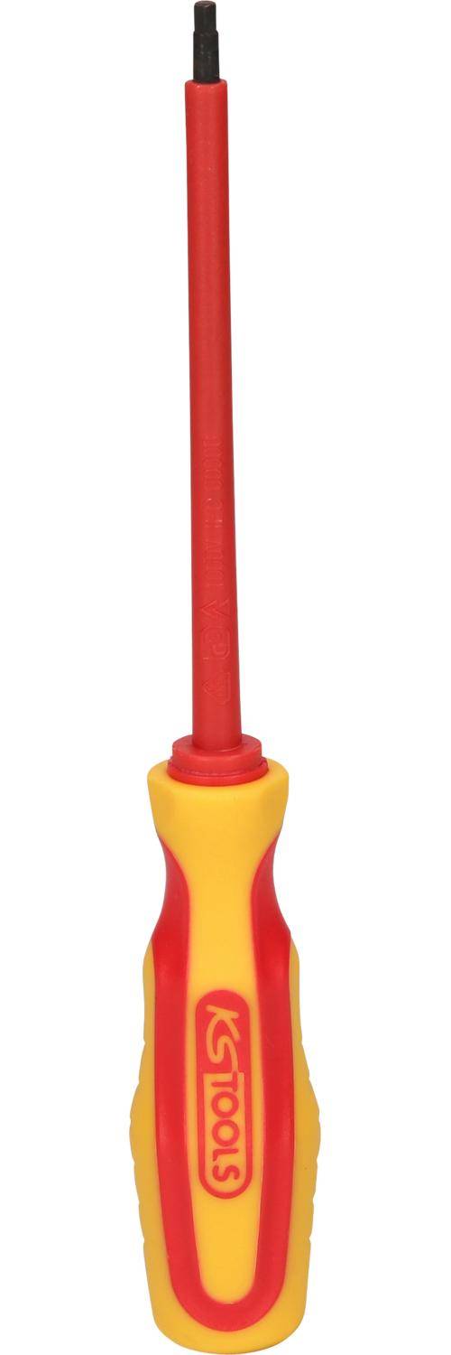KS TOOLS Innensechskant-Schraubendreher mit Schutzisolierung, 3mm