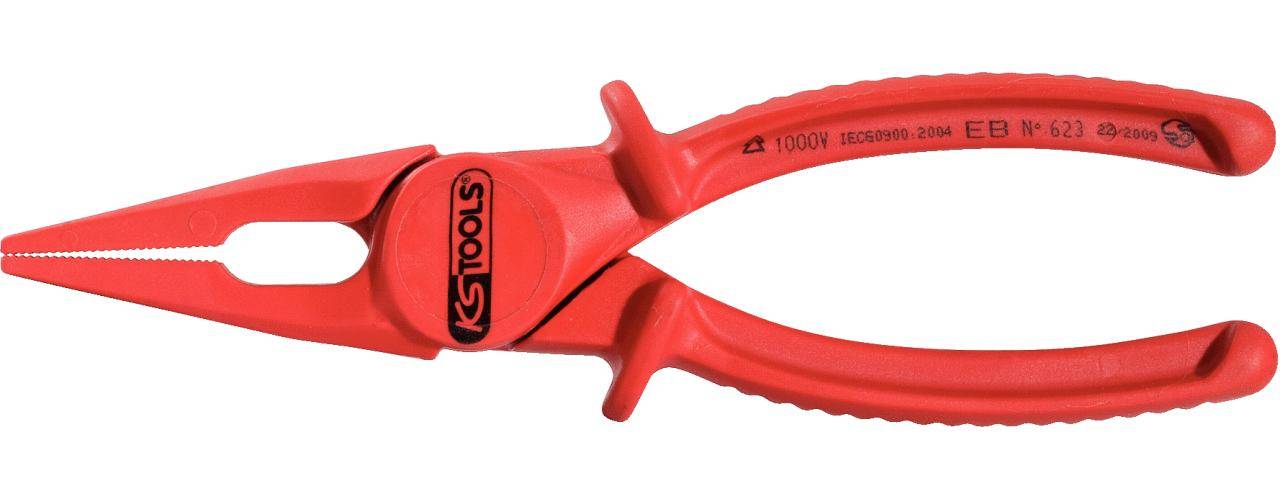 KS TOOLS Kunststoff-Flachzange mit Schutzisolierung, 200mm