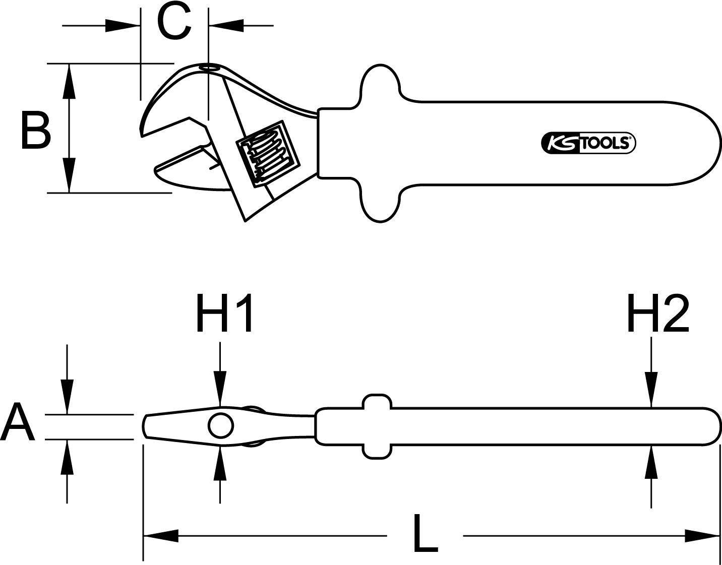 KS TOOLS Isolierter Rollgabelschlüssel, 31mm (117.4271)