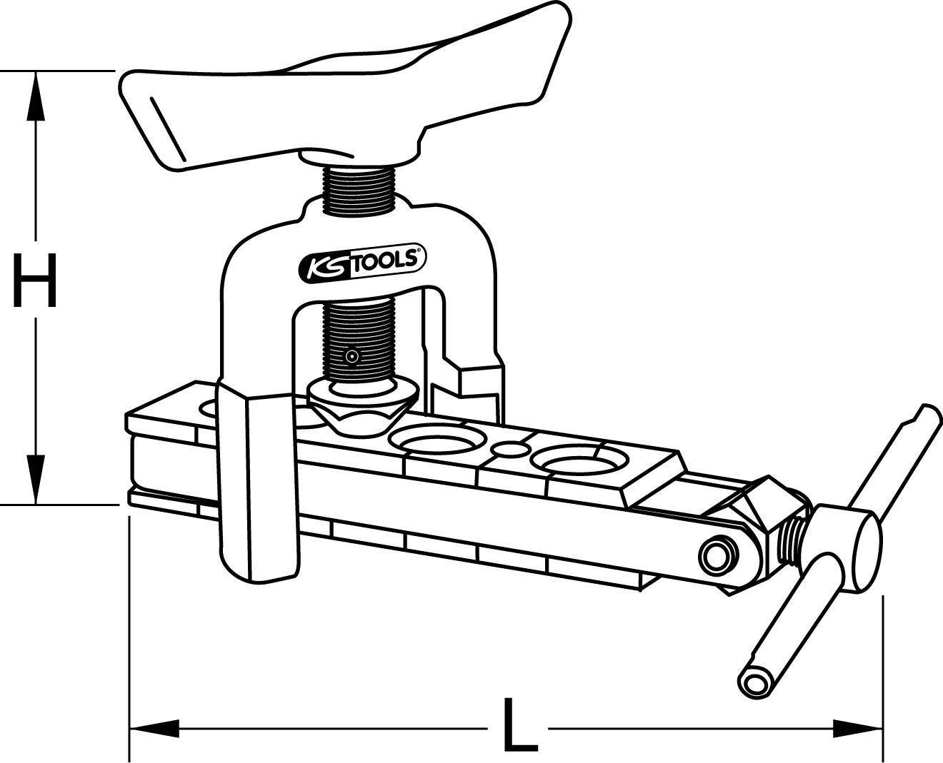KS TOOLS Bördelgerät'' mit Schnellspannvorrichtung (122.0501)