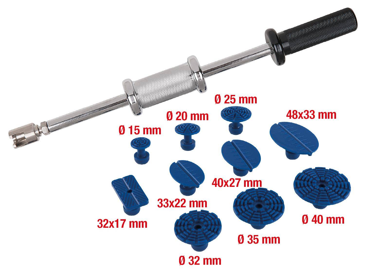 KS TOOLS Profi-Ausbeul-Gleithammer-Satz, 11-tlg