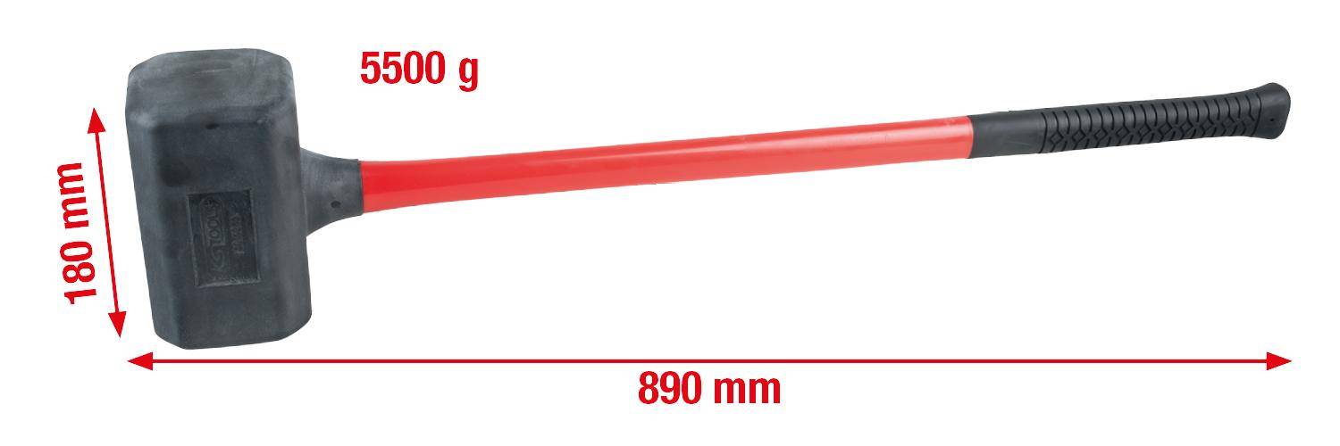 KS TOOLS Rckschlagfreier Schonhammer, XL, 5500g