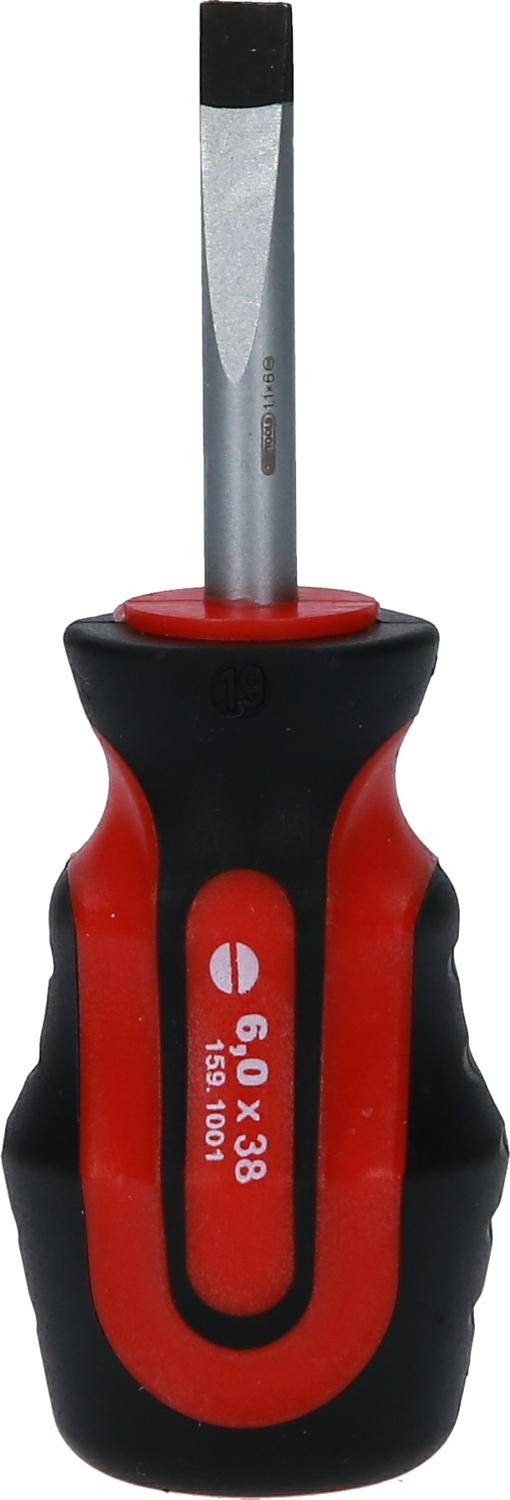 KS TOOLS ERGOTORQUEplus Schlitz-Schraubendreher, kurz, 6mm