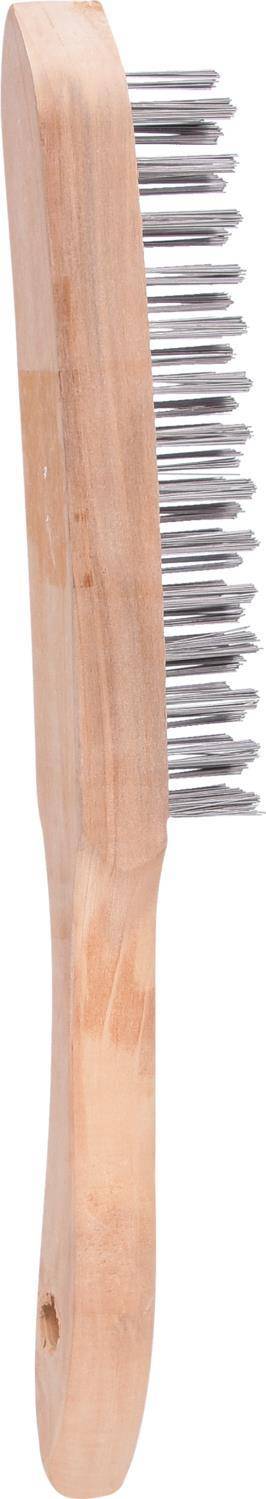 KS TOOLS Stahl-Handdrahtbürste 3-reihig, 290mm (201.2305)