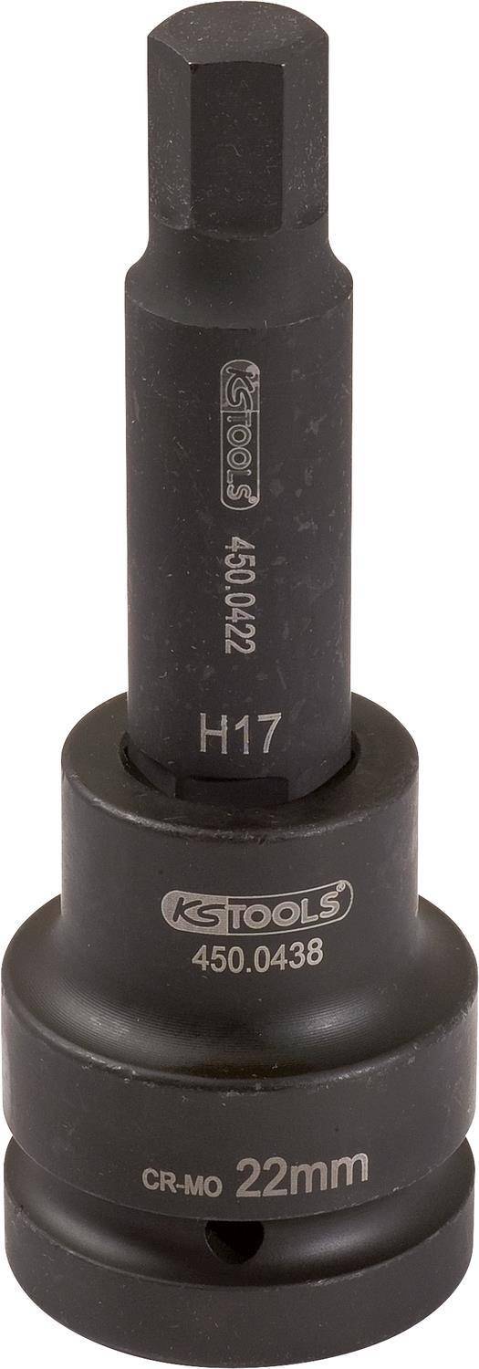 KS TOOLS 3/4'' Kraft-Bit-Stecknuss Innensechskant lang, 22mm (450.0463)