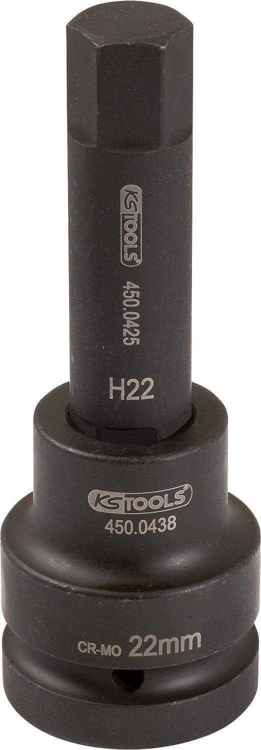 KS TOOLS 2,50cm (1'') Kraft-Bit-Stecknuss Innensechskant, lang, 29mm (450.0492)