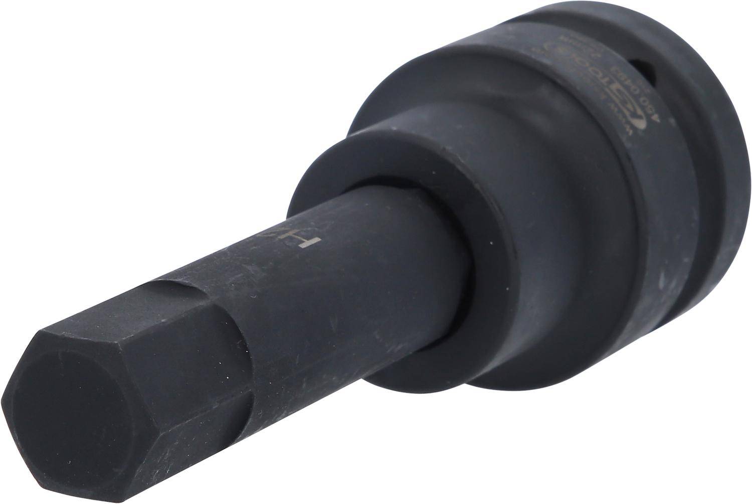KS TOOLS 1" Kraft-Bit-Stecknuss Innensechskant, lang, 22mm
