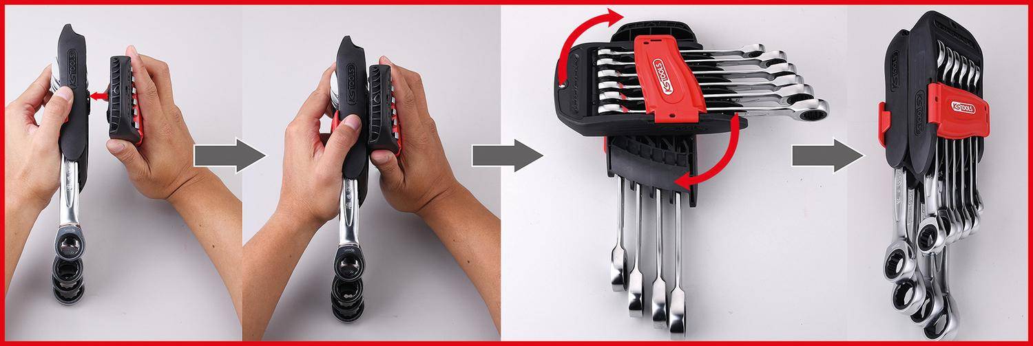 KS TOOLS GEARplus Ratschenringmaulschlssel-Satz, 10-tlg